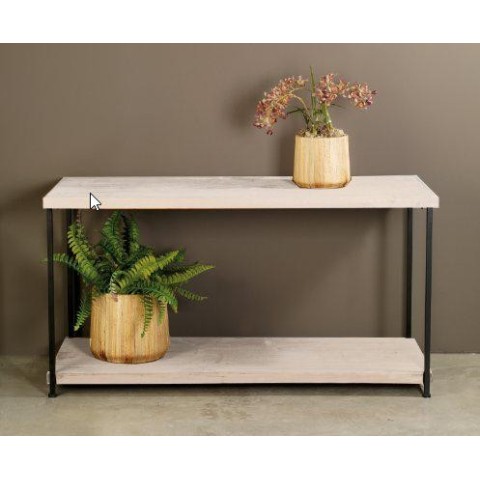 CONSOLE TAVOLO SBIANCATO 153X60 H80